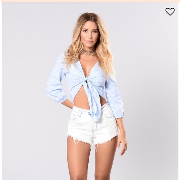 Fashionnova California Girl Top - Light Blue - Picture 3 of 3